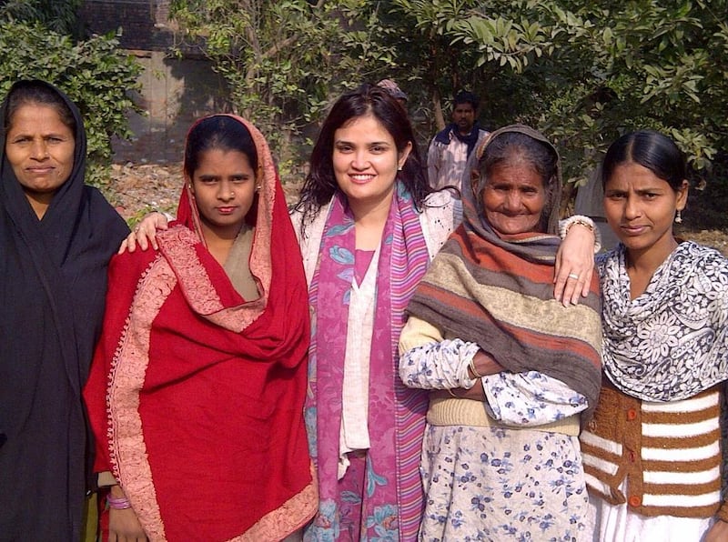 Shazia Kidwai, centre, has helped many women, among them Afser Ahmed, second left, and Shama Hasan, right. Courtesy Shazia Kidwai