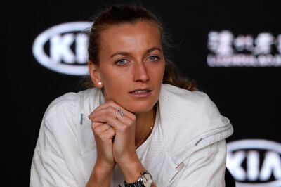 FILE PHOTO: Tennis - Australian Open - Women's Singles Final - Melbourne Park, Melbourne, Australia, January 26, 2019. Czech Republic's Petra Kvitova attends a news conference after losing her match against Japan's Naomi Osaka. REUTERS/Adnan Abidi/File Photo