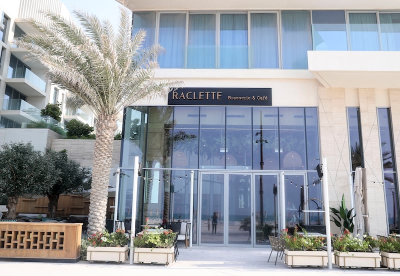 Raclette Brasserie & Cafe recently opened its doors in Mamsha Al Saadiyat. All photos: Khushnum Bhandari / The National