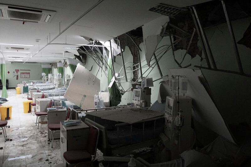 Damaged equipment is seen at a hospital following an earthquake in Banyumas, Central Java, Indonesia. Agus Fitrah