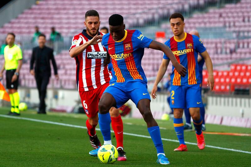 SUBS: Moriba Kourouma - (On for Busquets 32') 7: Attack-minded and physical midfielder, 18, and despite his inexperience he got an hour after replacing the injured Busquets.  Booked for a late challenge. AP