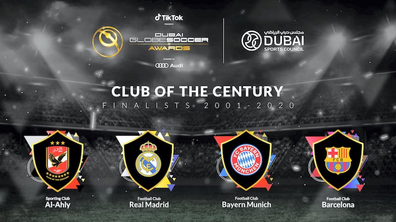 Club of the Century - Finaliststs 2001-2020. courtesy: Dubai Globe Soccer Awards.
