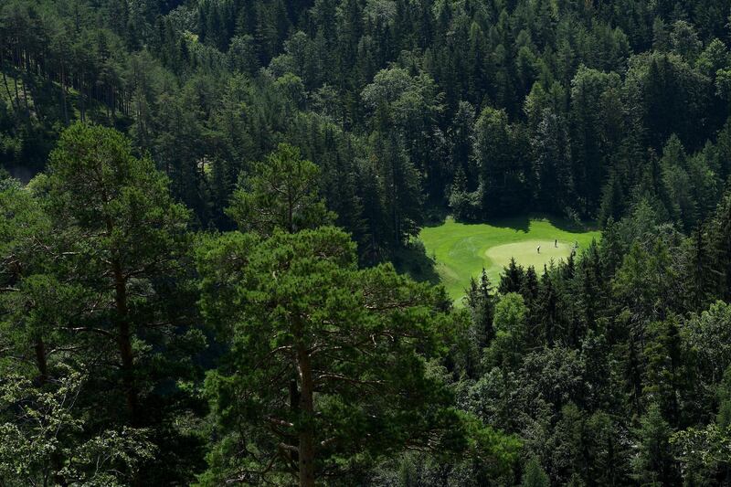 The first green during Day 1 of the Euram Bank Open at Golf Club Adamstal in Ramsau, Austria, on July 15, 2020. Getty