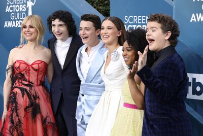 Cast of Netflix's Stranger Things series. Its season four hit more than one billion hours viewed. Reuters