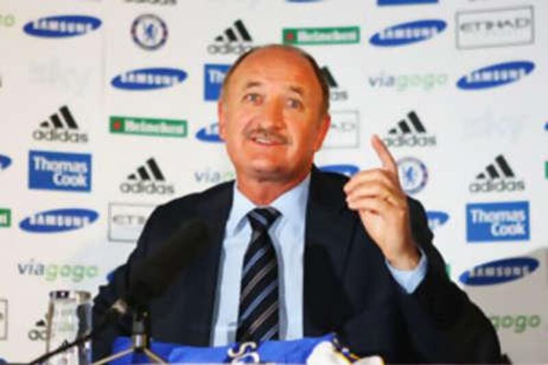 Luiz Felipe Scolari is unveiled as the new Chelsea manager at a press conference today.