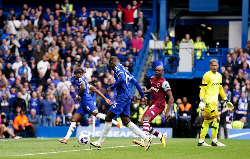 Nicolas Jackson taps home Chelsea's fourth goal. PA