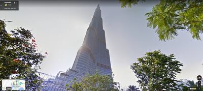 Burj Khalifa as see on Google Maps' Street View. Photo: Google