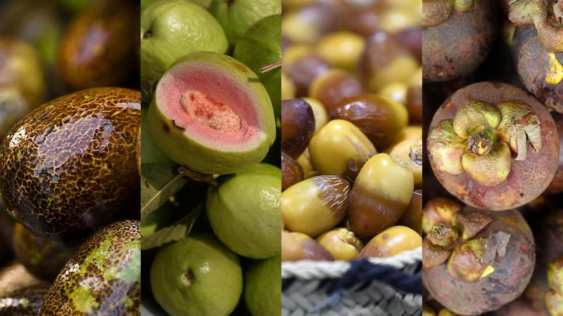 Dosakai, guava, dates, mangoosteens. Getty Images , AFP