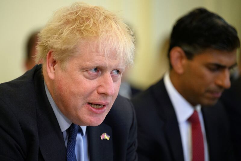 Britain's Prime Minister Boris Johnson is attempting to shore up his shattered authority after surviving a no-confidence vote on Monday that has left him a severely weakened leader. AP