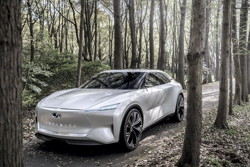 Infiniti unveiled its QS Inspiration concept electric sports sedan at Auto Shanghai. Courtesy Infiniti