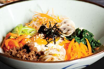 Traditional bibimbap at Sonamu Korean barbecue restaurant. Photo: Sonamu