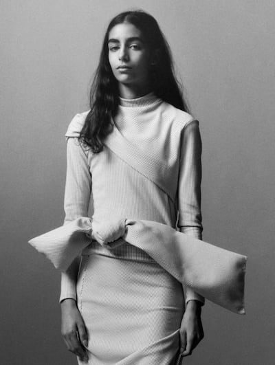 Attal debuted as “the mystery girl”, at 16 in a JW Anderson S/S14 campaign, and spent the next few years fitting fashion shows and shoots around education, poring over textbooks while waiting at castings or back stage after hair and make-up. Photo: JW Anderson