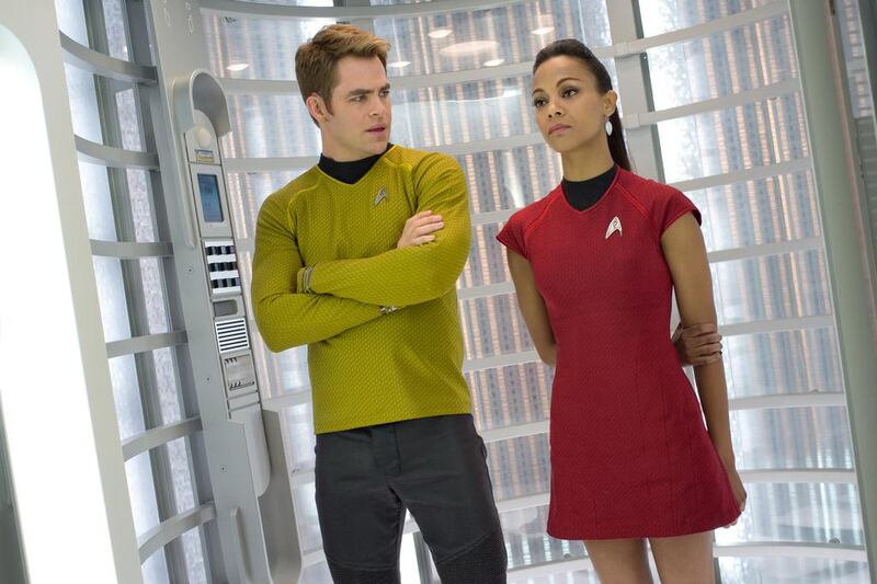Chris Pine and Zoe Saldana in a scene from Star Trek: Into Darkenss. Zade Rosenthal / Paramount Pictures