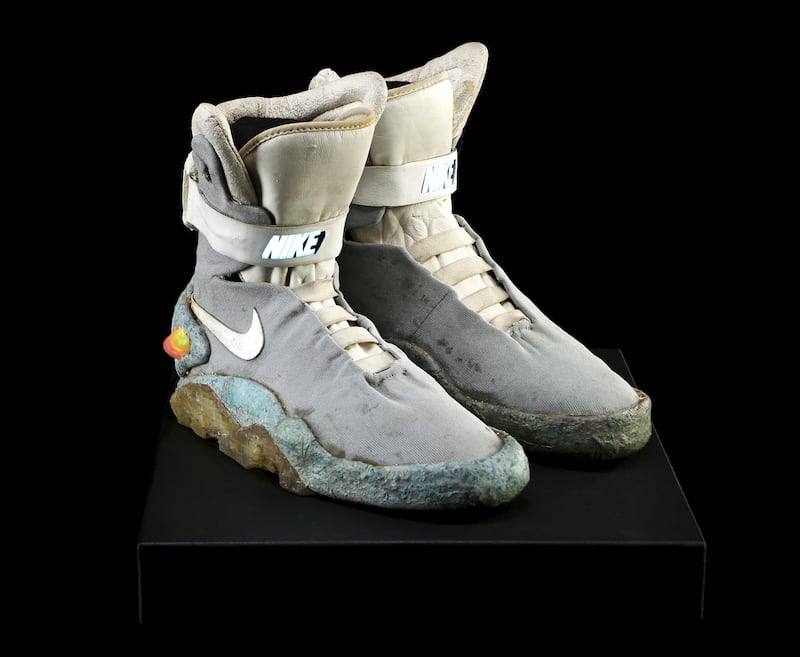 Marty McFlys Light-up Nikes. Courtesy Prop Store