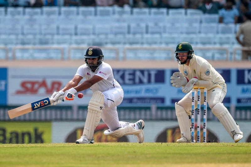 India's Rohit Sharma plays a shot. AFP