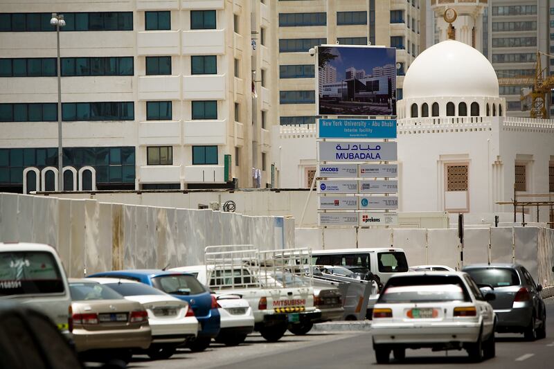 09/06/09 - Construction is currently underway at the NYU downtown campus on the corner of Hamdan and Airport Rd. in Abu Dhabi.  (Andrew Henderson/The National) *** Local Caption ***  ah_090609_NYU_0020.jpgah_090609_NYU_0020.jpg