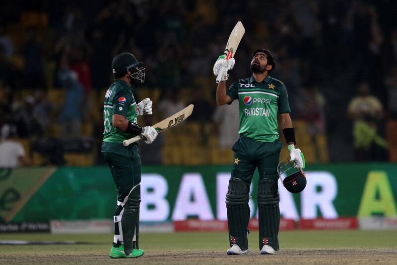Babar Azam scored his second straight ton of the series. EPA