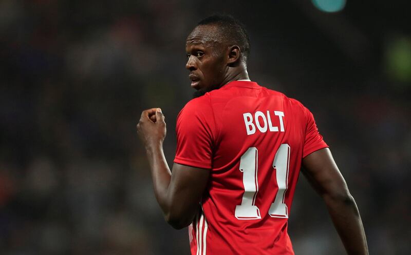 Soccer Football - France 98 v FIFA 98 Selection - U Arena Stadium, Nanterre, France - June 12, 2018   FIFA 98’s Usain Bolt    REUTERS/Gonzalo Fuentes