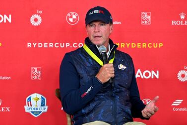 Team USA captain Steve Stricker during a press conference on the first preview day of the 43rd Ryder Cup at Whistling Straits, Wisconsin. Picture date: Monday September 20, 2021.
