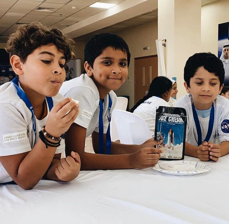 A space camp that teaches pupils how to build model rockets and offers a taste of astronaut food is being held in UAE schools by Compass International. All photos: Compass International 