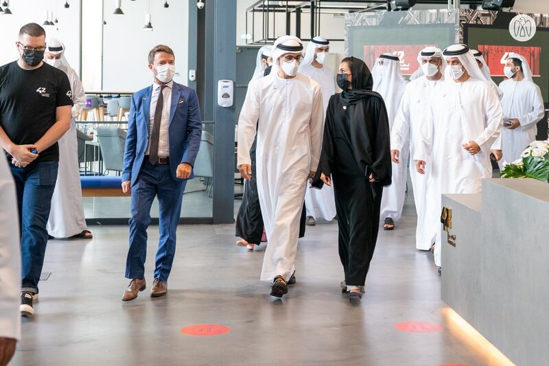 Sheikh Khaled bin Mohamed met the school’s management and students of the programme’s inaugural batch.