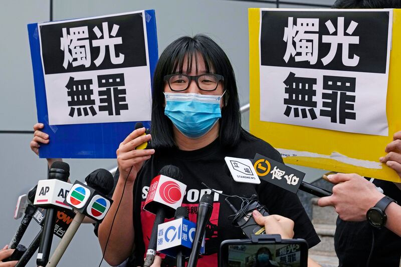 Chow Hang-tung represented herself in court and had pleaded not guilty. Photo: AP