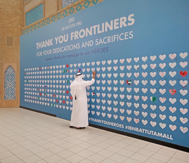 The tribute board at Ibn Battuta was filled within half a day. Dubai Media Office