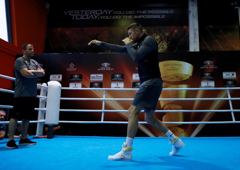 Smith during the public work-out. Action Images via Reuters