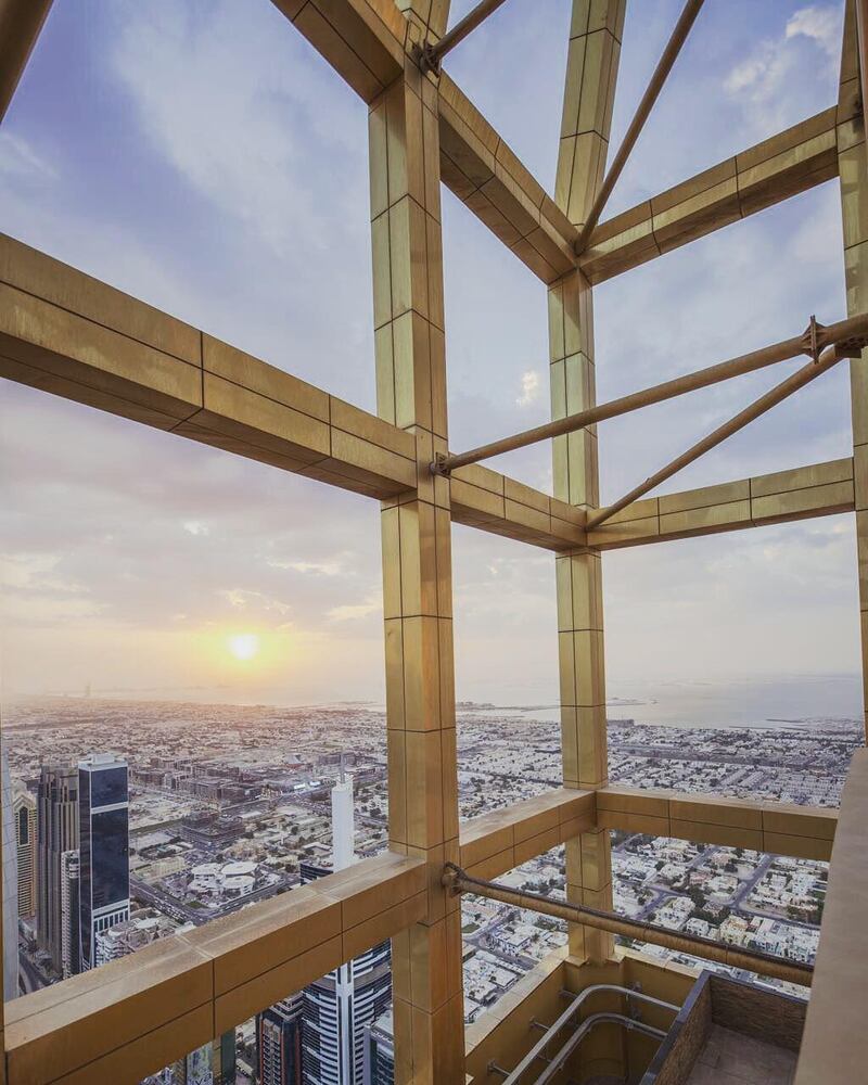 A glimpse of the view from near the top of the hotel, which opens in Dubai on February 12.