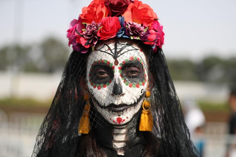 A Dia de los Muertos cosplayer. AFP / KARIM SAHIB