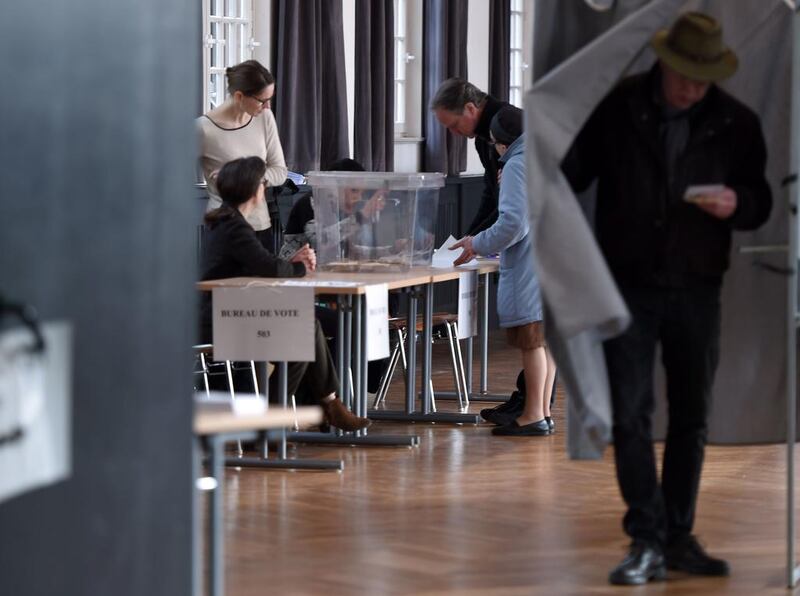 Voters in Strasbourg, northeastern France. Frederick Florin/AFP