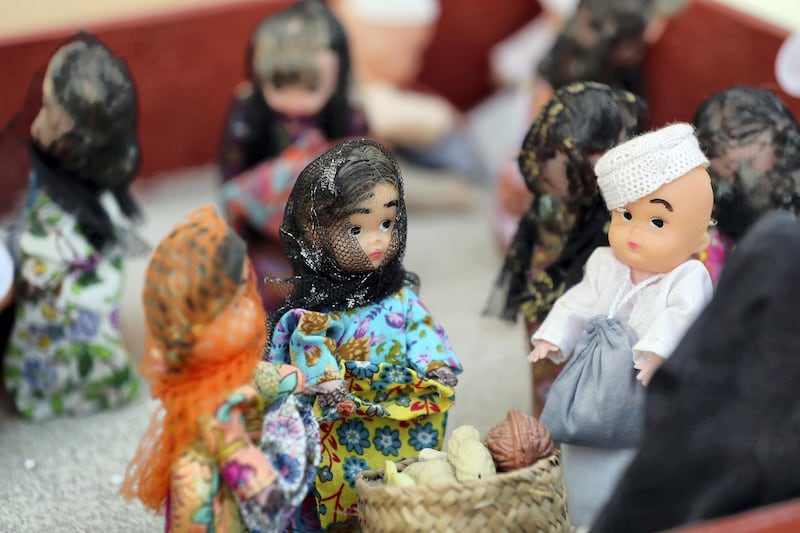 Sharjah, United Arab Emirates - Reporter: Razmig Bedirian. Arts. Traditional toys on display at the Heart of Sharjah for Sharjah Heritage Days. Monday, March 22nd, 2021. Sharjah. Chris Whiteoak / The National