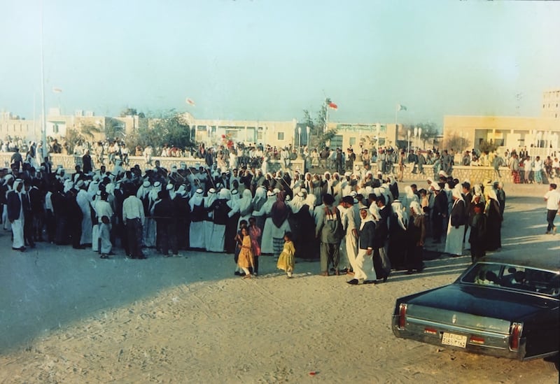 Eid celebrations in front of Al Hisn in the early 1970s. Photo: Sharjah Documentation and Archive Authority