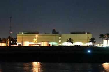 The US embassy building in the heavily fortified Green Zone in central Baghdad, Iraq. EPA