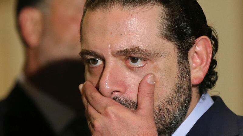 Lebanese Prime Minister Saad Hariri resigned during a televised address from Saudi Arabia on Saturday. Hussein Malla / AP