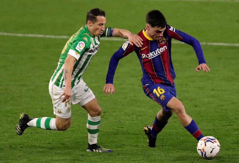 SUB: Pedri 7. Rested after midweek Copa del Rey heroics when Barça were 2-0 down v Granada after 88 minutes but won in extra time. Busy against Betis with twice as many touches as the man he replaced, Braithwaite. EPA