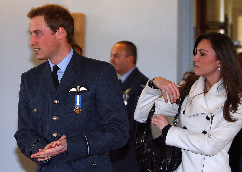 With Prince William at his graduation ceremony at RAF Cranwell air base in Lincolnshire, on April 11, 2008. AFP