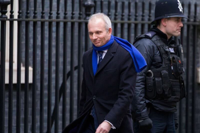 David Lidington, incoming-U.K. Cabinet Office minister, arrives at number 10 Downing Street in London, U.K., on Monday, Jan. 8, 2018. Theresa May bid farewell to 2017 by firing her deputy and is starting the new year with a Cabinet reshuffle, a sign the British prime minister is intent on seeing Brexit to completion and fighting another election. Photographer: Jason Alden/Bloomberg