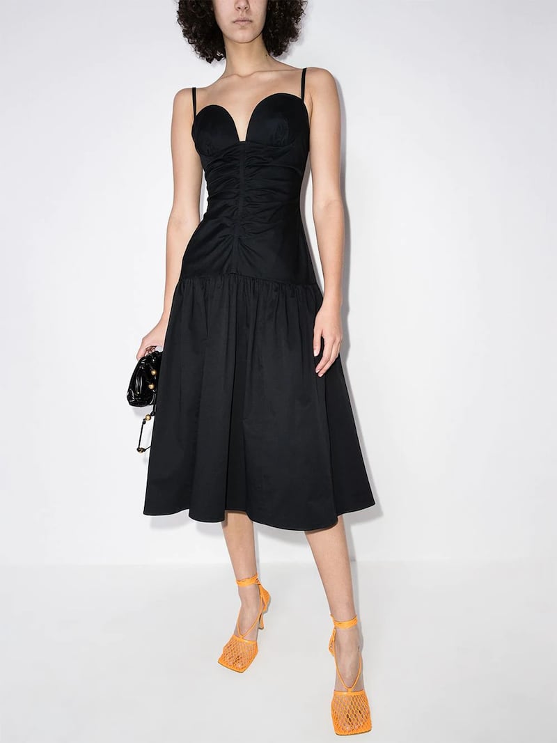 Semi-formal or smart casual:  Sweetheart cocktail dress, Dh6,579, Carolina Herrera, at Farfetch.com. Photo: Farfetch.com