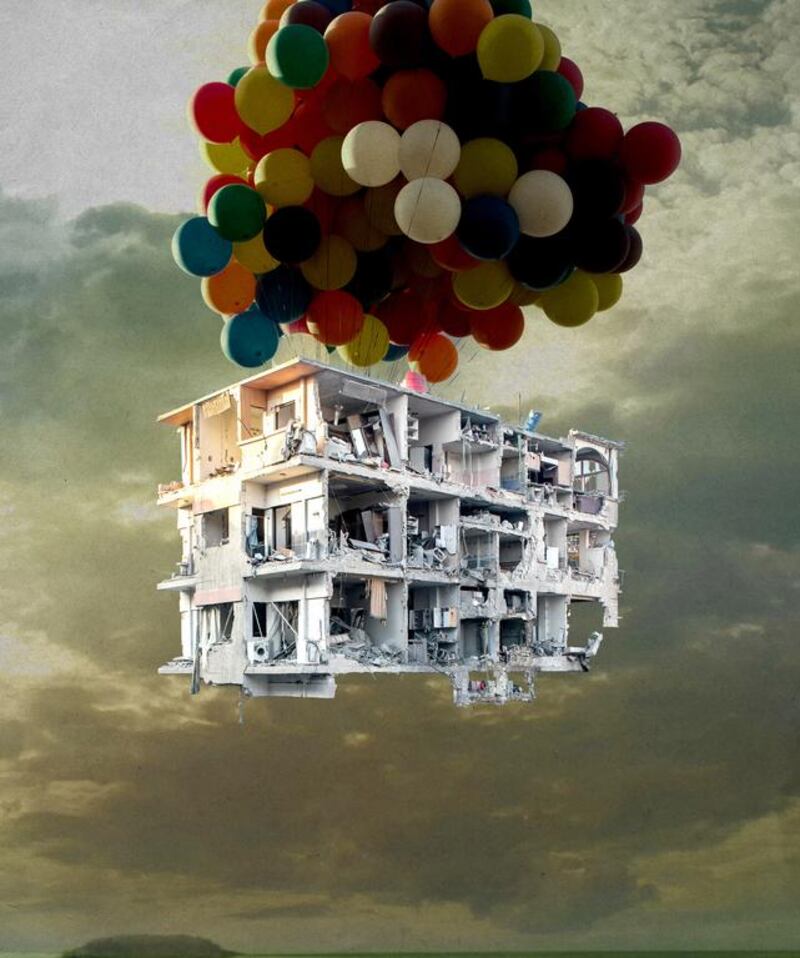 Damascus from the Bon Voyage Series, 2013 by the artist Tammam Azzam. Tammam Azzam / Ayyam Gallery