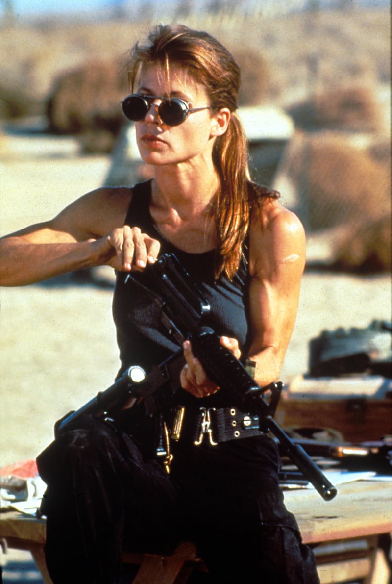 No Merchandising. Editorial Use Only. No Book Cover Usage.
Mandatory Credit: Photo by Moviestore/REX/Shutterstock (1642380a)
Terminator 2: Judgement Day,  Linda Hamilton
Film and Television