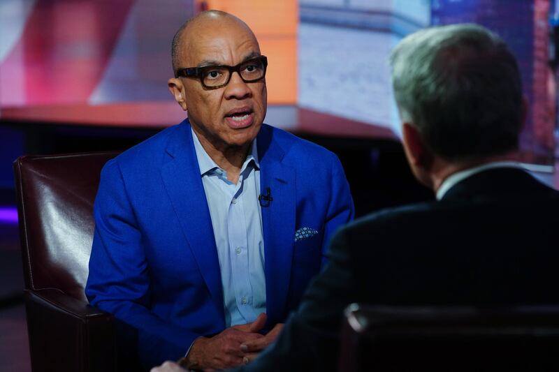 Darren Walker, president of the Ford Foundation, speaks during a Bloomberg Television interview in New York, U.S., on Friday, Dec. 6, 2019. Walker discussed his book "From Generosity to Justice: A New Gospel of Wealth." Photographer: Christopher Goodney/Bloomberg