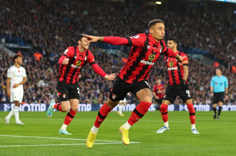 Bournemouth's Marcus Tavernier after levelling at 1-1. Getty