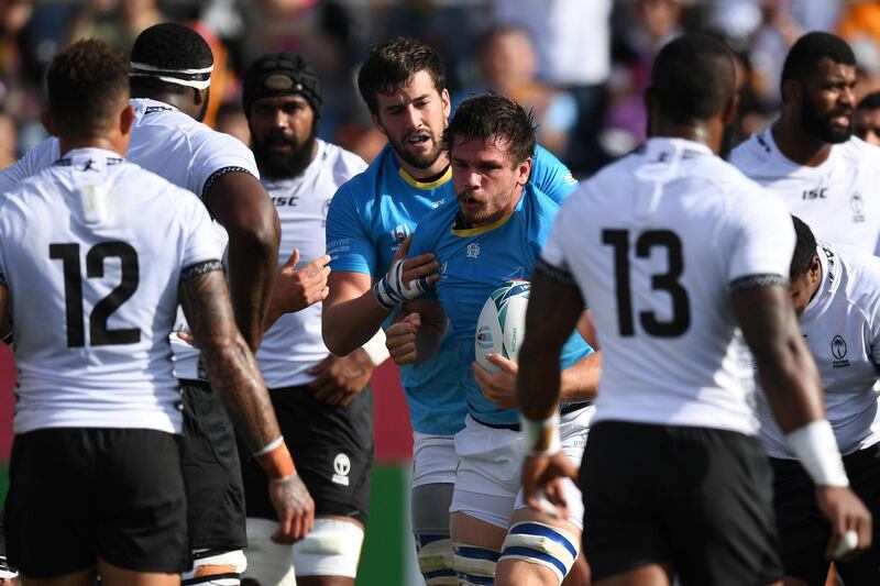 8 Manuel Diana (Uruguay)
The No 8 will forever be remembered by his rugby playing compatriots for being a try-scorer in their stunning win over Fiji in Kamaishi. AFP