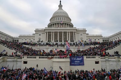 The mob of Trump supporters storm the US Capitol Building in Washington, on January 6, 2021. Reuters