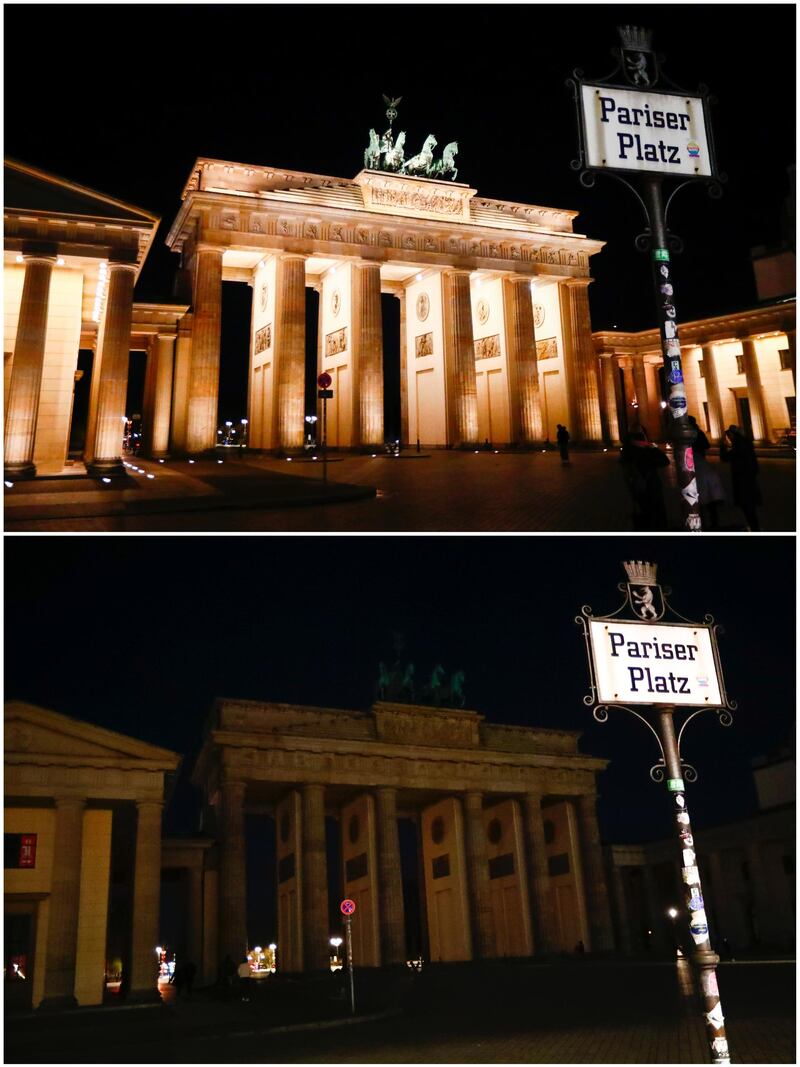 Brandenburg Gate in Berlin, Germany. Reuters