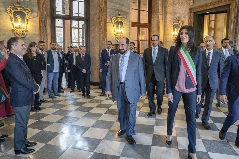 DR Sheikh Sultan meets Chiara Appendino, the Mayor of Turin.