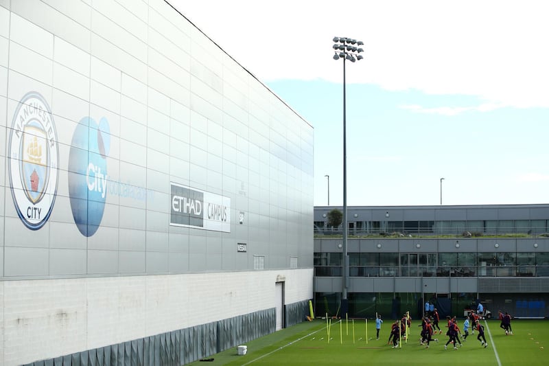 Inside the training ground at Manchester City Football Academy. Getty Images