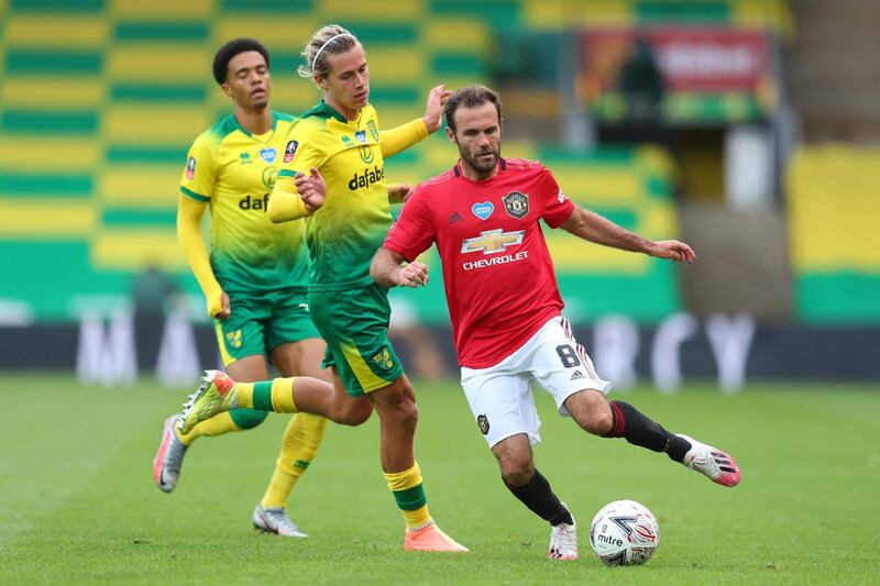 United midfielder Juan Mata in possession. AFP