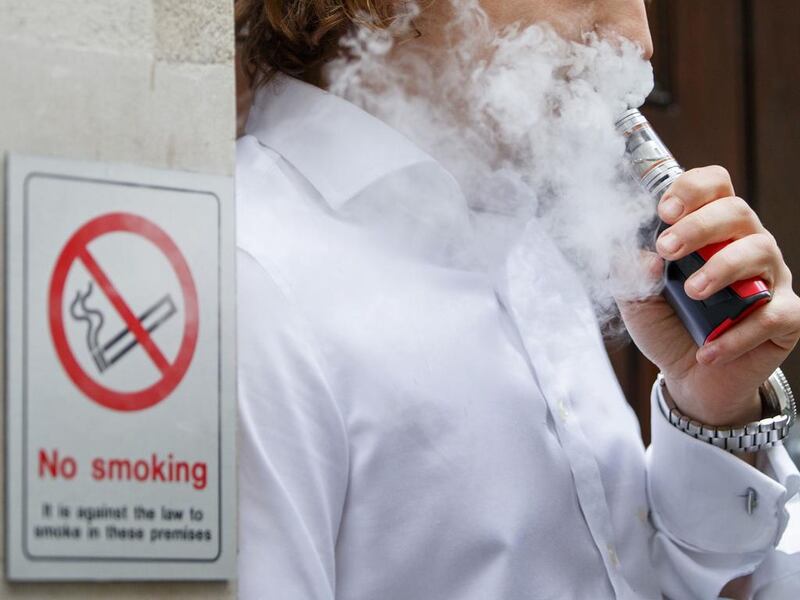 The sale and import of e-cigarettes is banned in the UAE, but that could change as regulators assess the latest research into smoke free alternatives. Tolga Akmen / AFP